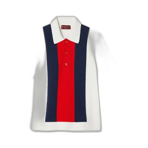 Cotton blend terry knit polo shirt