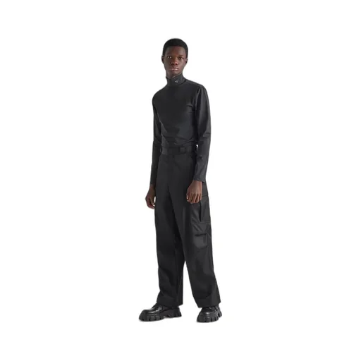 Stretch cotton turtleneck