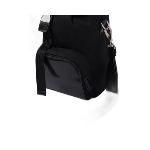 Re-Nylon and brushed leather backpack
