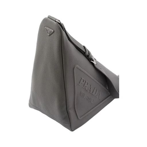 Large leather Prada Triangle bag