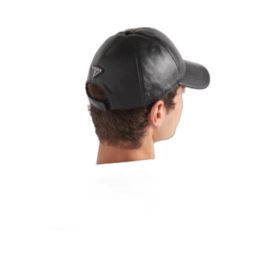Nappa leather baseball cap