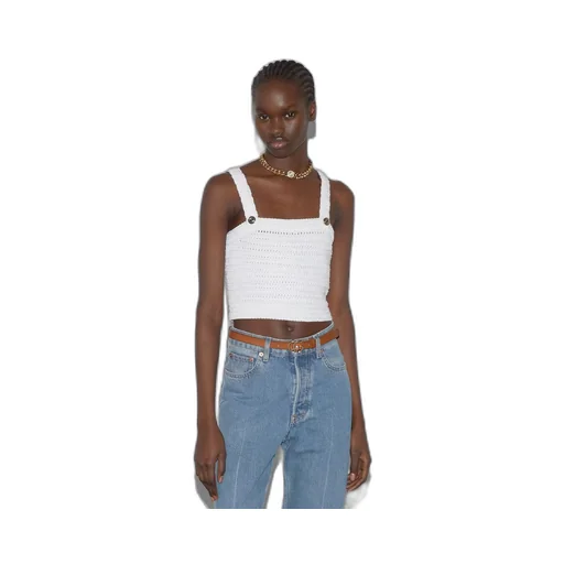Crochet knit cotton top