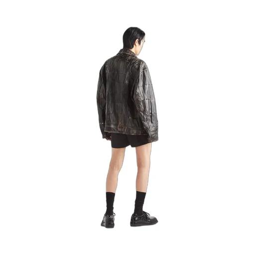 Studded leather jacket