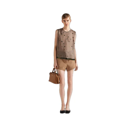 Prada Buckle small leather handbag with double belt