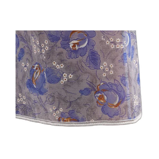 Printed nylonette midi-skirt