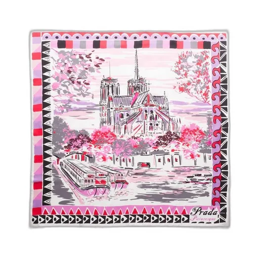 Pittoresque Paris printed silk 90 foulard