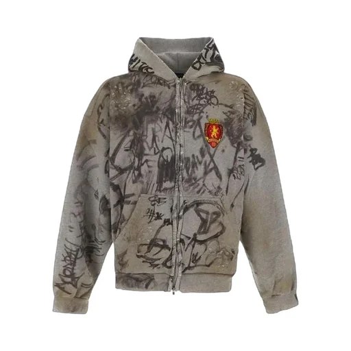 Scribbled Medium Fit Hoodie