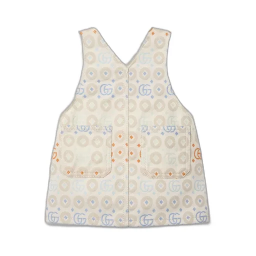 Baby Double G cotton dungaree dress