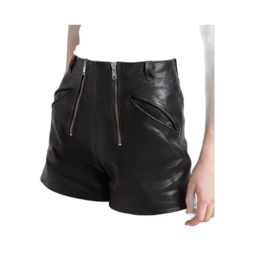 Leather shorts