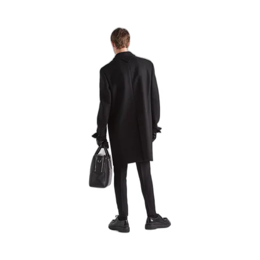 Single-breasted wool and cashmere coat