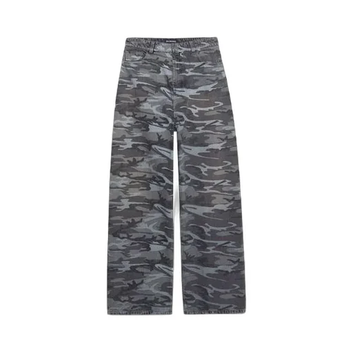 Wide Leg Camouflage Jeans