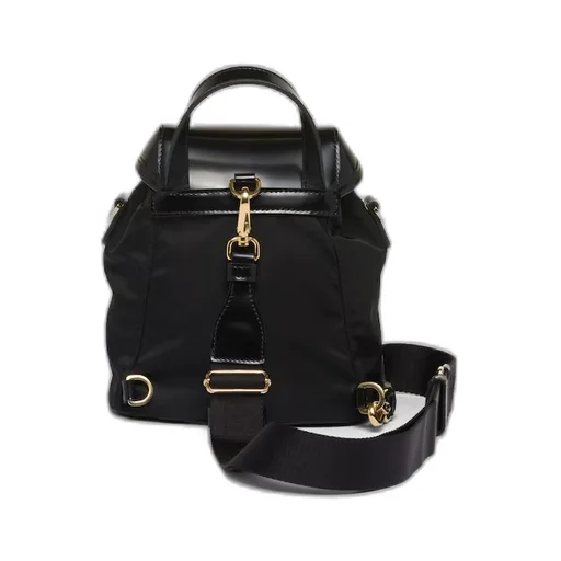 Small Re-Nylon and brushed leather backpack