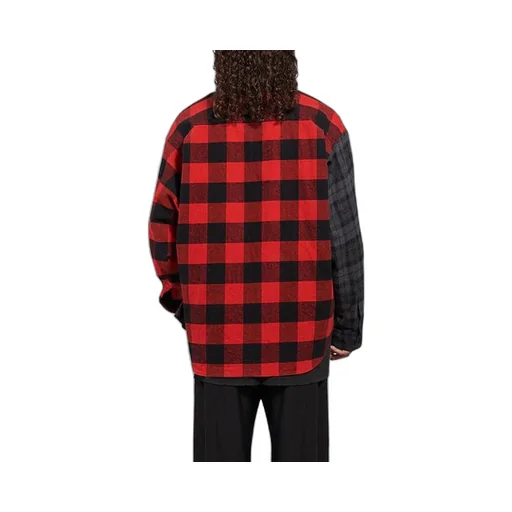 Patchwork Plaid Flannel Shirt