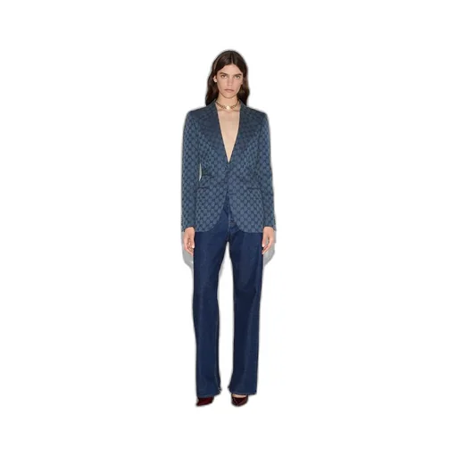 GG linen cotton jacquard jacket