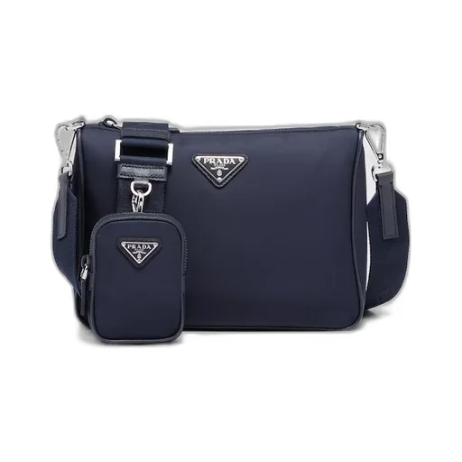 Re-Nylon and Saffiano leather shoulder bag