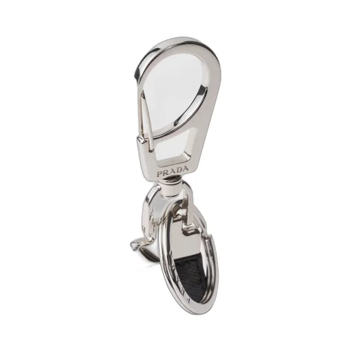 Saffiano leather keychain