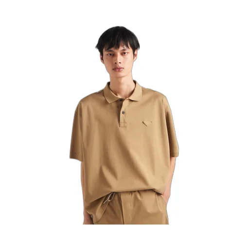 Oversized cotton polo shirt