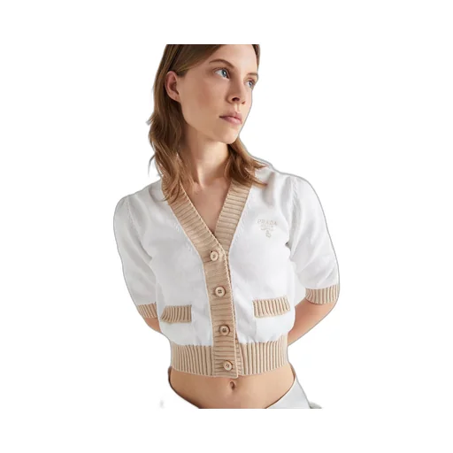 Cropped cotton cardigan