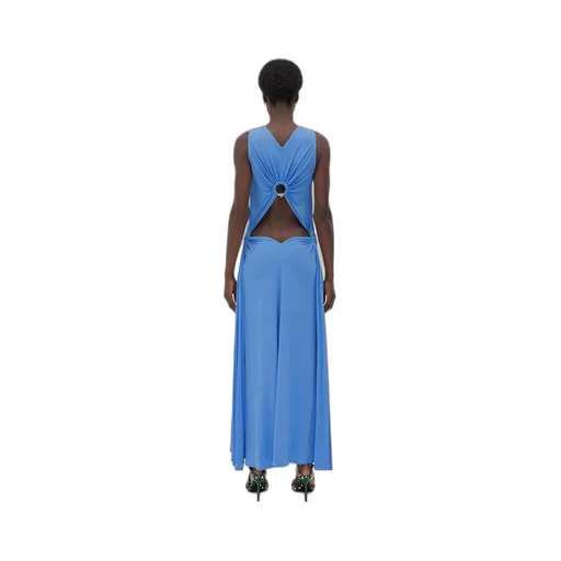 Viscose Jersey Long Dress With Knot Ring