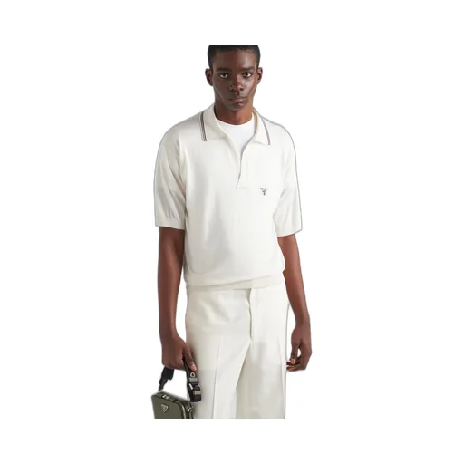 Silk and cotton polo shirt