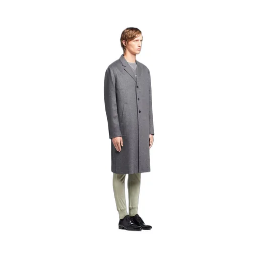 Single-breasted cashmere coat