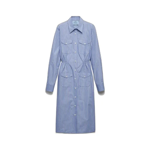 Striped chambray dress