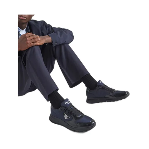 Prada Re-Nylon and brushed leather sneakers