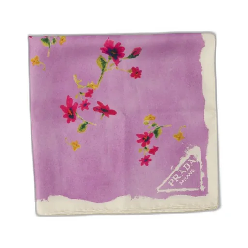 Printed silk twill foulard
