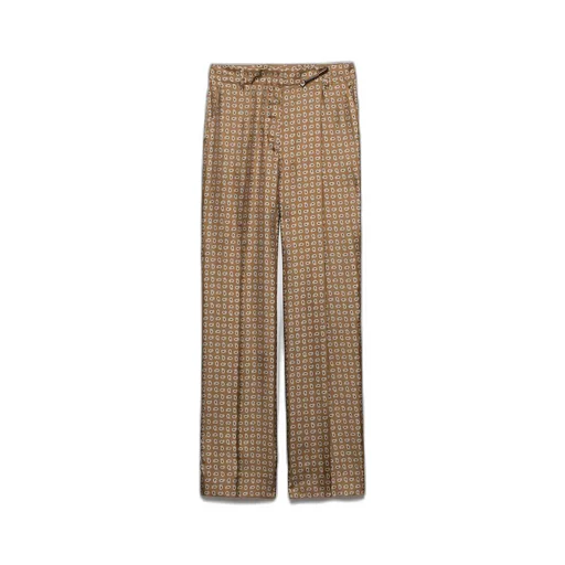 Printed silk twill pants