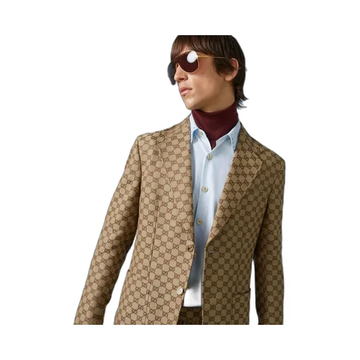 GG linen blend canvas formal jacket