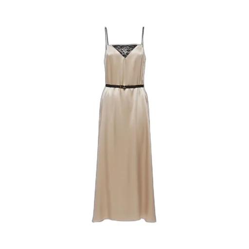 Satin crepe slip dress