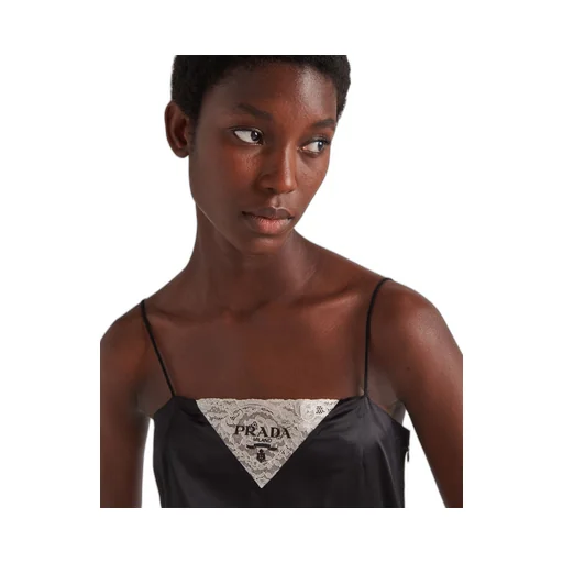 Satin crepe slip dress
