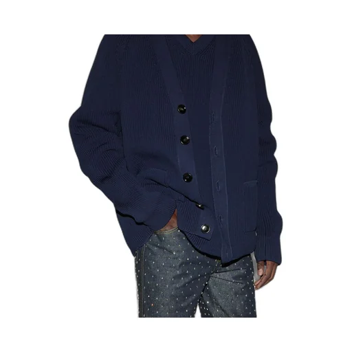 Chunky rib knit cardigan