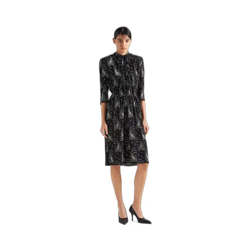 Printed sablé dress