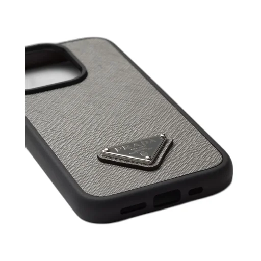 Saffiano leather cover for iPhone 15 Pro