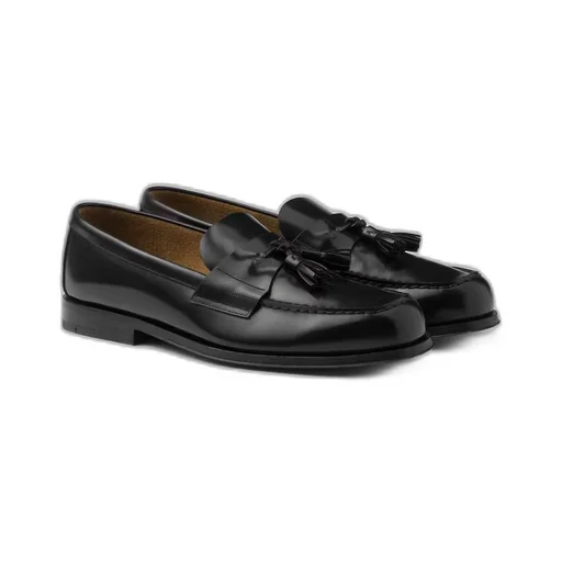 Brushed leather loafers