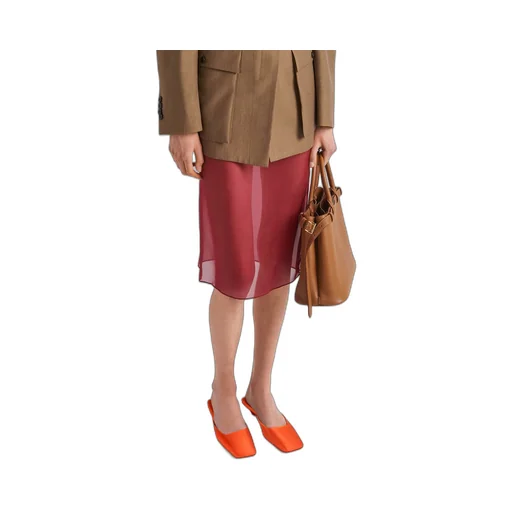 Organza midi-skirt