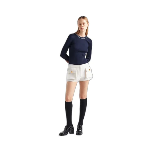 Silk crew-neck sweater