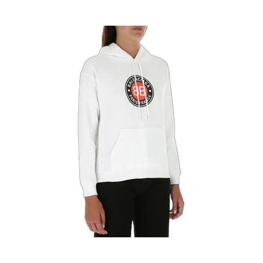 Casual Cotton hooded Long Sleeves Hoodie White