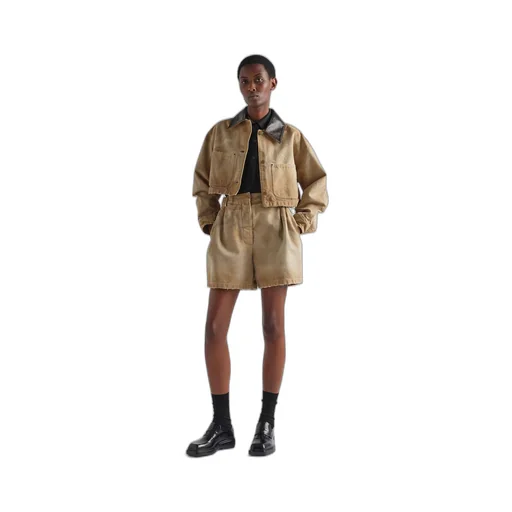 Cropped canvas jacket