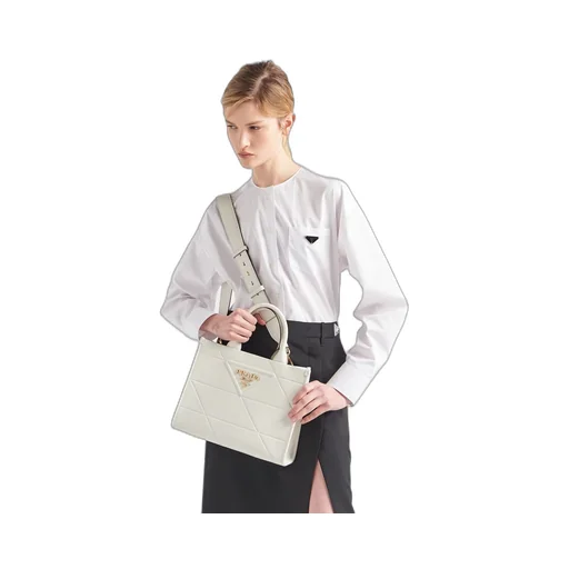 Small leather Prada Symbole bag with topstitching