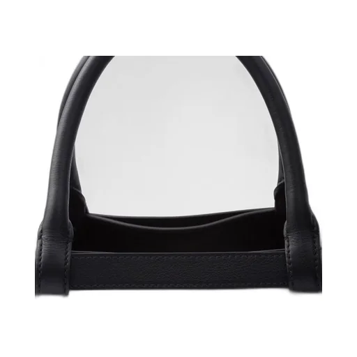 Prada Buckle medium leather handbag with double belt