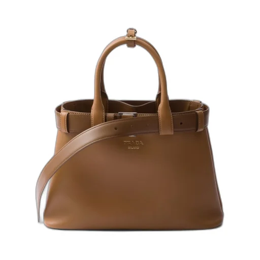 Prada Buckle medium leather handbag with belt
