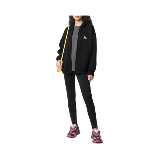Embroidered Logo Zip-Up Hoodie