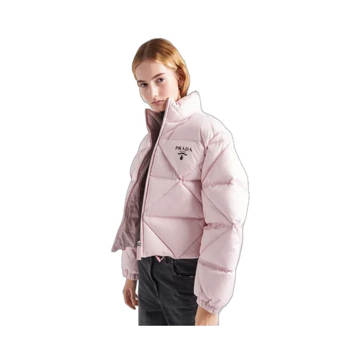 Re-Nylon Gabardine cropped down jacket