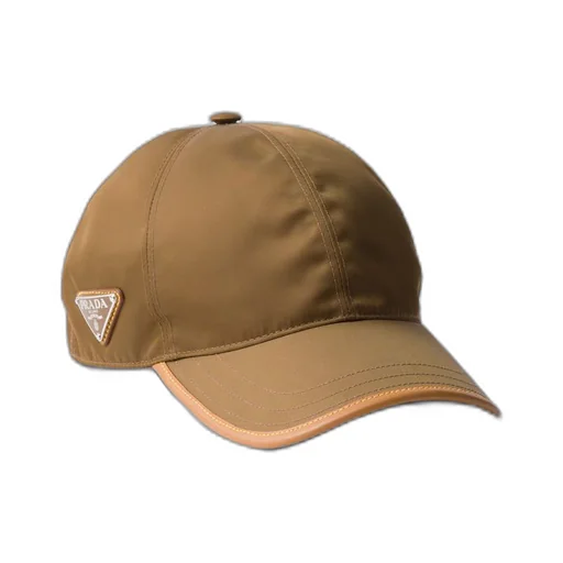 Re-Nylon and leather baseball cap