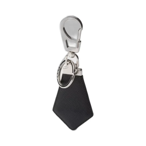 Saffiano leather keychain