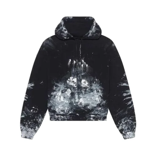 Printing Fleece Hoodie Black