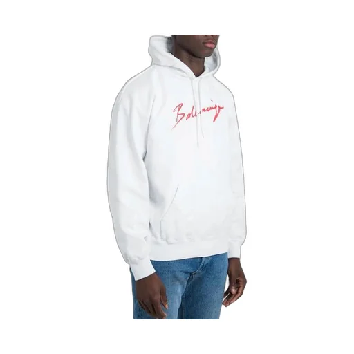 Cursive Logo Print Hoodie