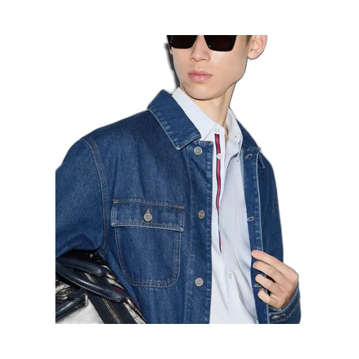 Striped cotton poplin shirt